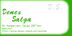 denes salga business card